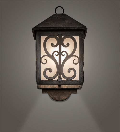 Meyda Lighting Sandro 10" Coffee Bean Wall Sconce With White Statuario Idalight Shade
