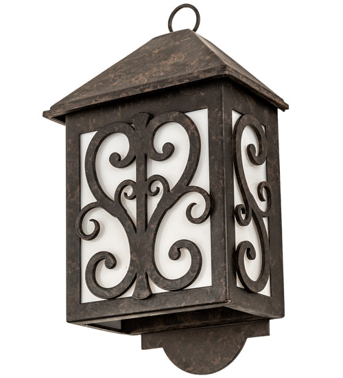 Meyda Lighting Sandro 10" Coffee Bean Wall Sconce With White Statuario Idalight Shade