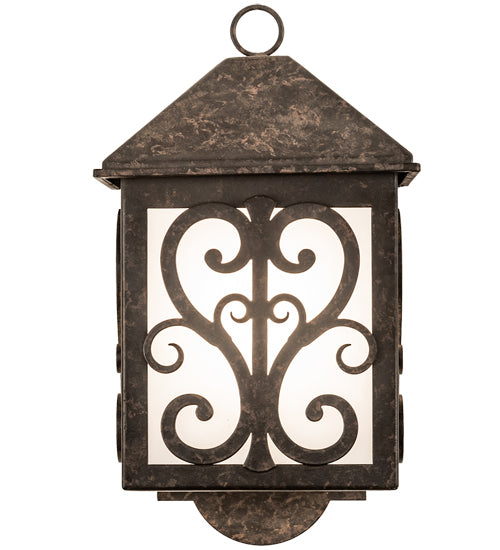 Meyda Lighting Sandro 10" Coffee Bean Wall Sconce With White Statuario Idalight Shade