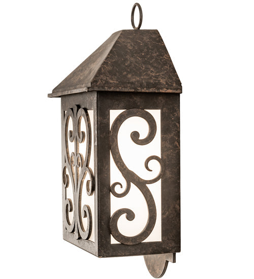 Meyda Lighting Sandro 10" Coffee Bean Wall Sconce With White Statuario Idalight Shade