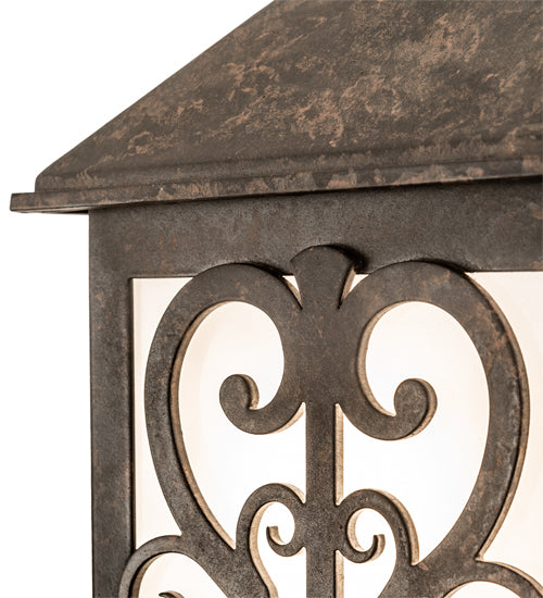 Meyda Lighting Sandro 10" Coffee Bean Wall Sconce With White Statuario Idalight Shade