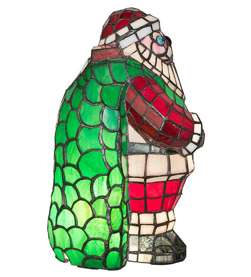 Meyda Lighting Santa Claus 13" Accent Table Lamp With Multi-Colored Shade Glass
