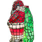 Meyda Lighting Santa Claus 13" Accent Table Lamp With Multi-Colored Shade Glass