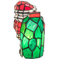 Meyda Lighting Santa Claus 9" Accent Table Lamp With Multi-Colored Shade Glass