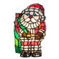Meyda Lighting Santa Claus 9" Accent Table Lamp With Multi-Colored Shade Glass