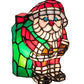 Meyda Lighting Santa Claus 9" Accent Table Lamp With Multi-Colored Shade Glass