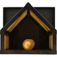 Meyda Lighting Santa Fe 11" 2-Light Craftsman Brown On Brass Wall Sconce With Beige Iridescent Shade Glass