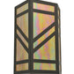 Meyda Lighting Santa Fe 11" Timeless Bronze Wall Sconce With Beige Iridescent Shade Glass