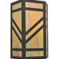 Meyda Lighting Santa Fe 11" Timeless Bronze Wall Sconce With Beige Iridescent Shade Glass