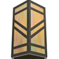 Meyda Lighting Santa Fe 11" Timeless Bronze Wall Sconce With Beige Iridescent Shade Glass