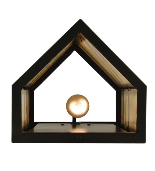 Meyda Lighting Santa Fe 11" Timeless Bronze Wall Sconce With Beige Iridescent Shade Glass