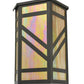 Meyda Lighting Santa Fe 11" Timeless Bronze Wall Sconce With Beige Iridescent Shade Glass With Top Cover