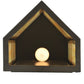 Meyda Lighting Santa Fe 11" Timeless Bronze Wall Sconce With Beige Iridescent Shade Glass With Top Cover