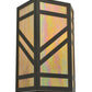 Meyda Lighting Santa Fe 11" Timeless Bronze Wall Sconce With Beige Iridescent Shade Glass