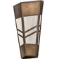 Meyda Lighting Santa Fe 12" 3-Light Antique Copper Wall Sconce With Creme Carrare Idalight Shade Glass