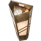 Meyda Lighting Santa Fe 12" 3-Light Antique Copper Wall Sconce With Creme Carrare Idalight Shade Glass