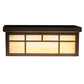 Meyda Lighting Santa Fe 18" 4-Light Oil Rubbed Bronze Flush Mount Light With Beige Iridescent Shade Glass
