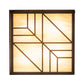 Meyda Lighting Santa Fe 18" 4-Light Oil Rubbed Bronze Flush Mount Light With Beige Iridescent Shade Glass
