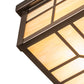 Meyda Lighting Santa Fe 18" 4-Light Oil Rubbed Bronze Flush Mount Light With Beige Iridescent Shade Glass