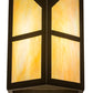 Meyda Lighting Santa Fe 183952 7" 2-Light Oil Rubbed Bronze Wall Sconce With Beige Iridescent Shade Glass