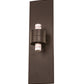 Meyda Lighting Santa Fe 183952 7" 2-Light Oil Rubbed Bronze Wall Sconce With Beige Iridescent Shade Glass