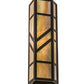 Meyda Lighting Santa Fe 183952 7" 2-Light Oil Rubbed Bronze Wall Sconce With Beige Iridescent Shade Glass