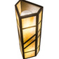 Meyda Lighting Santa Fe 183952 7" 2-Light Oil Rubbed Bronze Wall Sconce With Beige Iridescent Shade Glass
