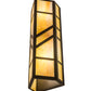 Meyda Lighting Santa Fe 183952 7" 2-Light Oil Rubbed Bronze Wall Sconce With Beige Iridescent Shade Glass