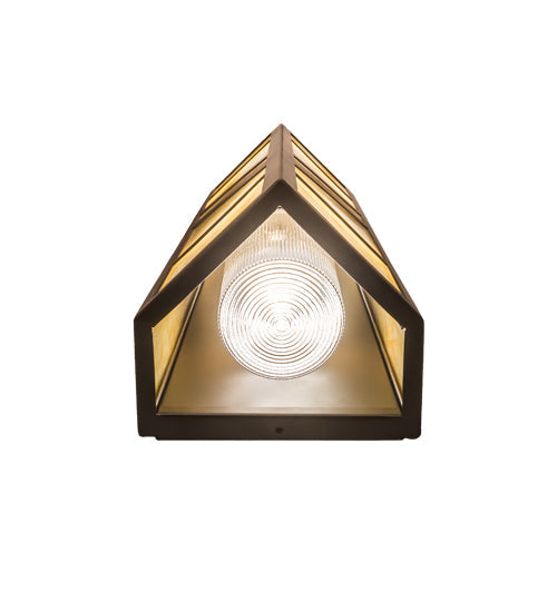 Meyda Lighting Santa Fe 183952 7" 2-Light Oil Rubbed Bronze Wall Sconce With Beige Iridescent Shade Glass