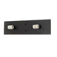 Meyda Lighting Santa Fe 23" 4-Light Flat Black Wall Sconce With Beige Iridescent & Silver Mica Shade Glass