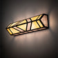 Meyda Lighting Santa Fe 23" 4-Light Flat Black Wall Sconce With Beige Iridescent & Silver Mica Shade Glass