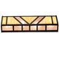 Meyda Lighting Santa Fe 23" 4-Light Flat Black Wall Sconce With Beige Iridescent & Silver Mica Shade Glass