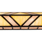Meyda Lighting Santa Fe 23" 4-Light Flat Black Wall Sconce With Beige Iridescent & Silver Mica Shade Glass