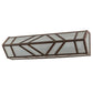 Meyda Lighting Santa Fe 24" 4-Light Rusty Nail Vanity Light With Frosted Clear Seeded Shade Glass
