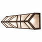 Meyda Lighting Santa Fe 24" 4-Light Rusty Nail Vanity Light With Frosted Clear Seeded Shade Glass