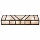 Meyda Lighting Santa Fe 24" 4-Light Rusty Nail Vanity Light With Frosted Clear Seeded Shade Glass