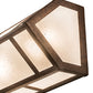 Meyda Lighting Santa Fe 24" 4-Light Rusty Nail Vanity Light With Frosted Clear Seeded Shade Glass