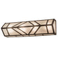 Meyda Lighting Santa Fe 24" 4-Light Rusty Nail Vanity Light With Frosted Clear Seeded Shade Glass