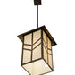 Meyda Lighting Santa Fe 25" Antique Copper Pendant Light With Creme Carrare Acrylic Shade