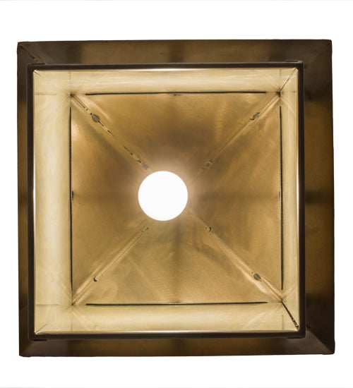 Meyda Lighting Santa Fe 25" Antique Copper Pendant Light With Creme Carrare Acrylic Shade