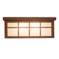 Meyda Lighting Santa Fe 27" 4-Light Rusty Nail Flush Mount Light With Beige & Frosted Clear Shade Glass