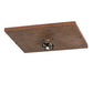 Meyda Lighting Santa Fe 27" 4-Light Rusty Nail Flush Mount Light With Beige & Frosted Clear Shade Glass