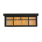 Meyda Lighting Santa Fe 27" 4-Light Timeless Bronze Flush Mount Light With Beige Iridescent Shade Glass