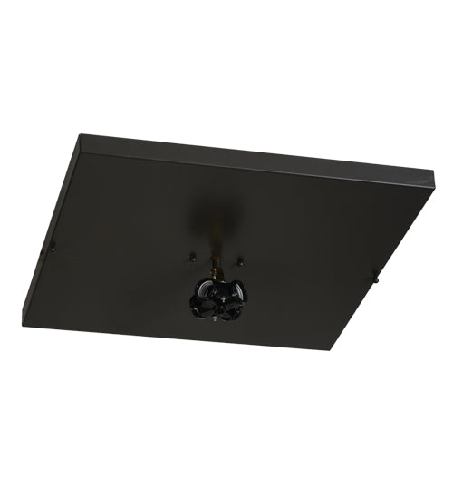 Meyda Lighting Santa Fe 27" 4-Light Timeless Bronze Flush Mount Light With Beige Iridescent Shade Glass
