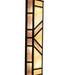Meyda Lighting Santa Fe 29" 4-Light Flat Black Vanity Light With Beige Iridescent Glass & Silver Mica Shade Glass