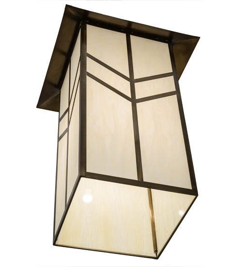 Meyda Lighting Santa Fe 42" Antique Copper Pendant Light With Creme Carrare Idalight Shade Glass