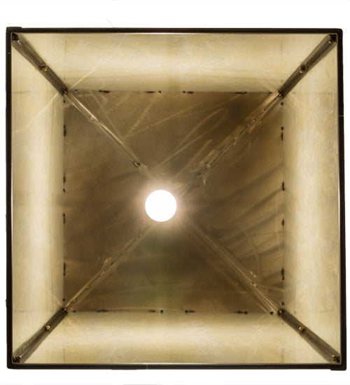 Meyda Lighting Santa Fe 42" Antique Copper Pendant Light With Creme Carrare Idalight Shade Glass