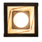 Meyda Lighting Santa Fe 5"Sq Flat Black Mini Pendant Light With Beige Iridescent & Amber Mica Shade Glass