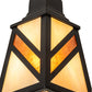 Meyda Lighting Santa Fe 5"Sq Flat Black Mini Pendant Light With Beige Iridescent & Amber Mica Shade Glass
