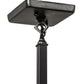 Meyda Lighting Santa Fe 5"Sq Flat Black Mini Pendant Light With Beige Iridescent & Amber Mica Shade Glass